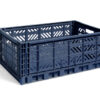 hay colour crate navy large